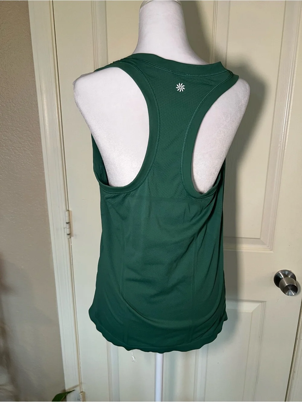 Athleta Green Racerback Mesh Performance Workout Tank - Picture 4 of 6